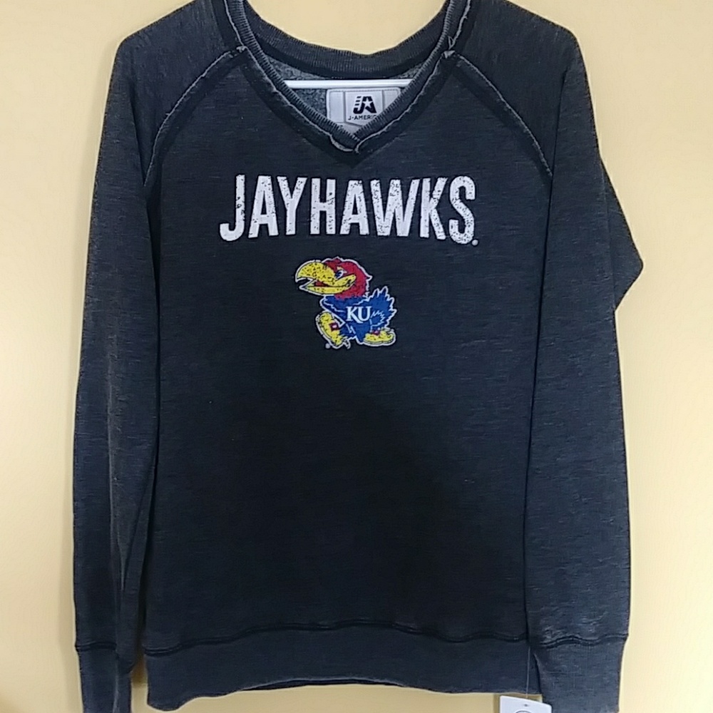 Grey Kansas Jayhawks sweat shirt
